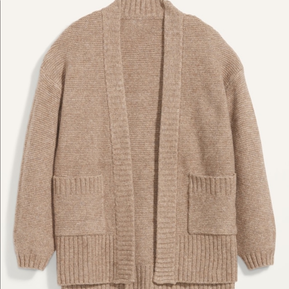 Tan Over-sized Cardigan Medium